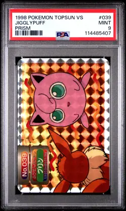 PSA 9 *2025 cert* - 1998 POKEMON TOPSUN VS #039 EEVEE JIGGLYPUFF PRISM - Image 1