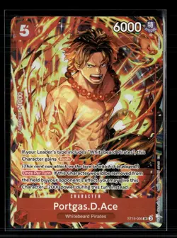 One Piece Card Game Portgas.D.Ace One Piece Promotion Cards SR • ST15-005 - Image 1
