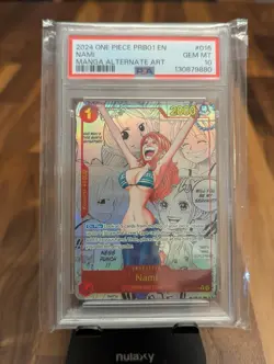 2024 One Piece PRB01 En Manga Alternate Art #016 Nami PSA 10 GEM MINT - Image 1