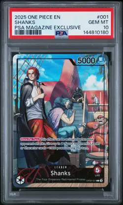 180 Shanks 2025 One Piece Magazine Promo #OP09-001 PSA 10 - Image 1