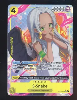 S-Snake Alt Art (Alternate Art) OP13-114 One Piece TCG Carrying On His Will Foil - Image 1