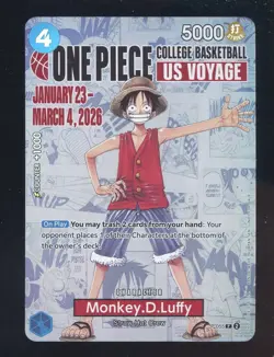 2026 One Piece EN College Basketball US Voyage #055 Monkey D Luffy Promo - Image 1