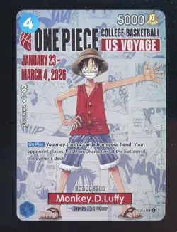 2026 One Piece EN College Basketball US Voyage #055 Monkey D Luffy Promo - Image 1
