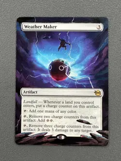 Weather Maker MTG Teenage Mutant Ninja Turtles Hand Painted Extended Altered Art - Image 1