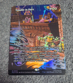 MTG Trouble in Pairs #0003 Foil Borderless Mythic TMNT Source Material - Image 1