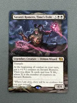 Savanti Romero, Time's Exile MTG Mutant Ninja Turtles Hand Painted Altered Art v - Image 1