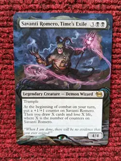 Savanti Romero, Time's Exile MTG Mutant Ninja Turtles Hand Painted Altered Art v - Image 2