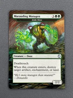 Acidic Slime Marauding Mutagen Magic MTG Ninja Turtles Hand Painted Altered Art - Image 1