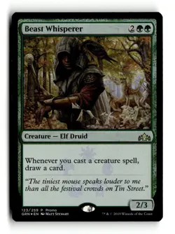 Magic: The Gathering Creature Beast Whisperer Rare 123/259 P Promo - Image 1