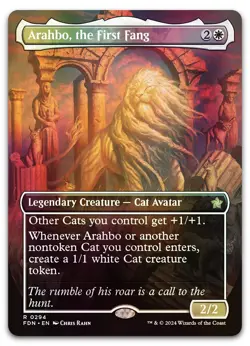 Arahbo, the First Fang (Borderless) #294 (Foil) (NM) Foundations FDN Magic MTG - Image 1