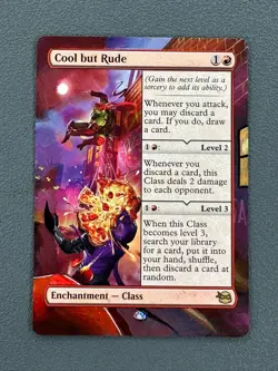 Cool but Rude MTG Teenage Mutant Ninja Turtles Hand Painted Extended Altered Art - Image 1