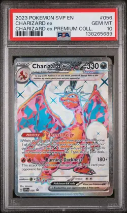 2023 POKEMON SVP EN-SV BLACK STAR PROMO #056 CHARIZARD EX PSA 10 - Image 1