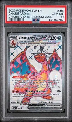 2023 POKEMON SVP PROMO CHARIZARD EX PREMIUM COLLECTION #056 CHARIZARD EX PSA 10 - Image 1