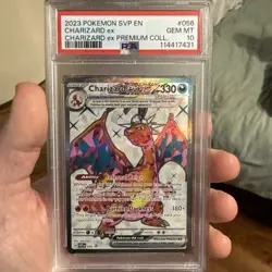 CHARIZARD-2023 POKEMON SVP ENGLISH S&V BLACK STAR PROMO #056 CHARIZARD EX PSA 10 - Image 1