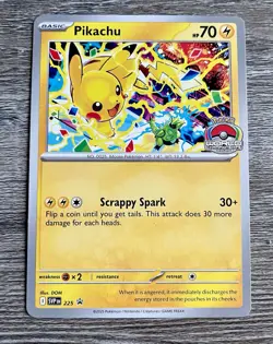 Pokemon 2025 World Championship Pikachu Black Star Promo SVP 225 - Image 1