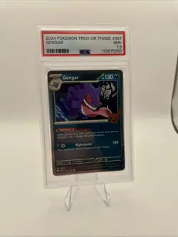 Pokemon 2024 TCG Trick or Trade Gengar Cosmos Holo 057/091 PSA - Image 1