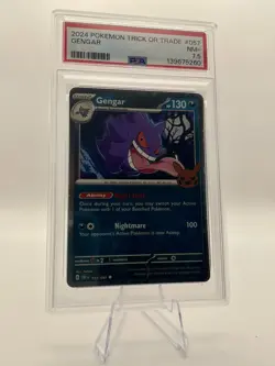 Pokemon 2024 TCG Trick or Trade Gengar Cosmos Holo 057/091 PSA - Image 2