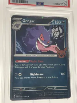 Pokemon 2024 TCG Trick or Trade Gengar Cosmos Holo 057/091 PSA - Image 3
