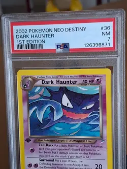 2002 Pokemon Neo Destiny Dark Haunter 1st Edition #36 - PSA 7 NEAR MINT CLEAN! - Image 2