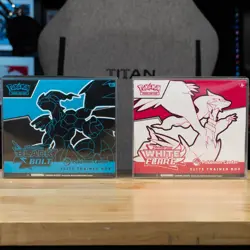 Black Bolt and White Flare POKEMON CENTER ETB Elite Trainer Box SEALED SET - Image 1