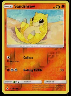 Pokemon Card Unbroken Bonds Sandshrew 83/214 Common Reverse Holo - Image 1