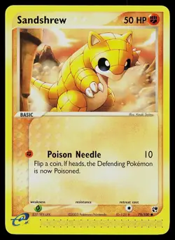 Pokemon Card Sandstorm Sandshrew 75/100 Common - Image 1