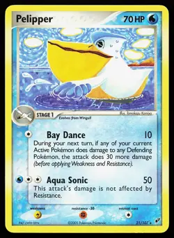 Pelipper 21/107 Rare Deoxys Pokemon Card - Image 1