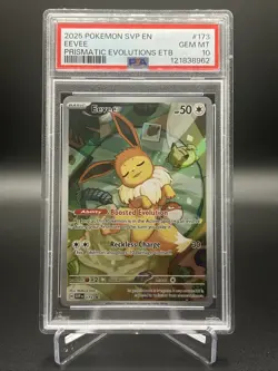 2025 POKEMON SVP EN-SV BLACK STAR PROMO #173 EEVEE PSA 10 - Image 1