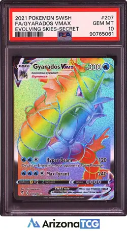 Pokemon 2021 Gyarados VMAX 207/203 Full Art SR Evolving Skies GEM MINT PSA 10 - Image 1