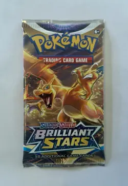 Pokemon TCG Sword & Shield Brilliant Stars Booster Pack Random Artwork - Image 1