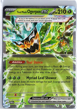 Teal Mask Ogerpon EX 025/167 Double Rare Twilight Masquerade Pokemon TCG - Image 3