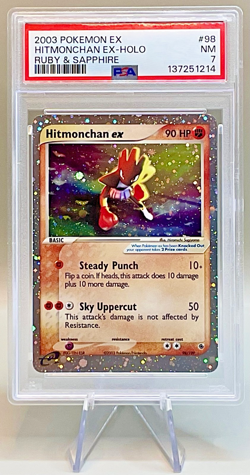 Pokemon Hitmonchan ex #98/109 Holo - 2003 Ruby & Sapphire - PSA 7 NM Condition! - Image 1