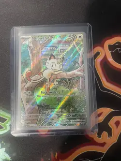 Pokemon TCG Meowth 106/094 Phantasmal Flames 2025 Holo Illustration Rare 70 HP - Image 1