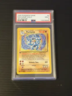 1999 Pokemon Game Machamp-Holo 1st EDITION #8 PSA 9. #110236668 - Image 1