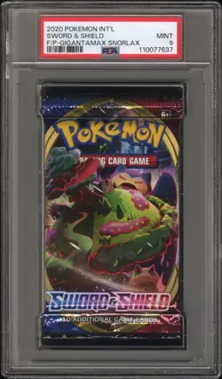 [PSA 9] Sword & Shield Base Booster Pack Gigantamax Snorlax Foil English POKEMON - Image 1