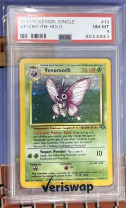 1999 Pokemon Jungle Venomoth Holo Psa 8 - Image 1