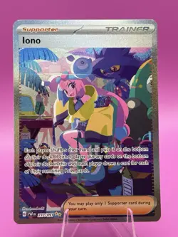 Pokemon TCG Iono Scarlet & Violet Paldean Fates Card 237/091 Sir NM/M Condition - Image 1