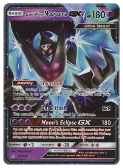 POKEMON TCG DAWN WINGS NECROZMA GX 63/156 ULTRA PRISM BLACK STAR PROMO JUMBO - Image 1