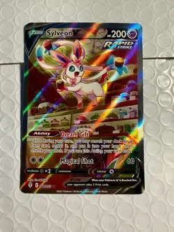 Sylveon V (Alternate Full Art) 184/203 SWSH07: Evolving Skies Holo Pokemon Card - Image 1