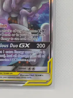 Pokemon Mint Mewtwo & Mew GX SM191 Full Art Alternate Art Promo Tag Team 2019 - Image 3