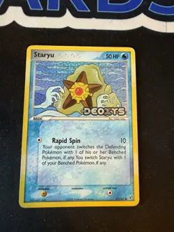 Pokemon Staryu EX Deoxys Card 77/107 Reverse Holo Stamped - Image 1