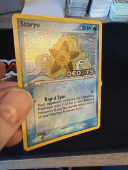 Pokemon Staryu EX Deoxys Card 77/107 Reverse Holo Stamped - Image 2