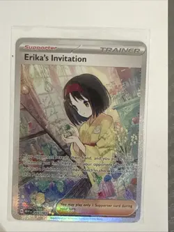 Pokemon Scarlet Violet 151 ERIKA'S INVITATION Trainer 203/165 Card MINT-NM - Image 2