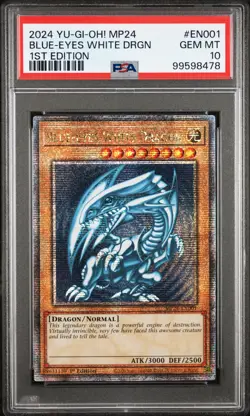 Blue Eyes White Dragon MP24-EN001 QCR 1st Edition Yugioh PSA 10 *478 - Image 1