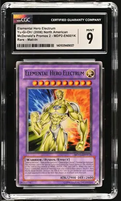 Elemental Hero Electrum MDP2-EN001K Mail-in Yu-gi-oh! CGC 9 Mint *027 - Image 1