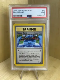 Pokemon 2000 Focus Band 1st 86/111 PSA 9 - Image 1