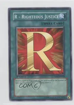 R - Righteous Justice 1st Ed. YuGiOh Jaden Yuki 2 Duelist Pack #DP03-EN018 2007 - Image 1