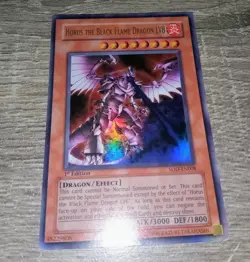 Yugioh, Horus the Black Flame Dragon LV8 SOD-EN008, Ultra Rare, 1st Edition, LP - Image 1