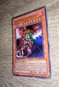 Yugioh, Horus the Black Flame Dragon LV8 SOD-EN008, Ultra Rare, 1st Edition, LP - Image 3