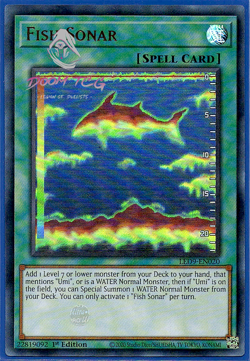 Yugioh! Fish Sonar LED9-EN020 (UR) 1st Ed "Umi Support" - Image 1